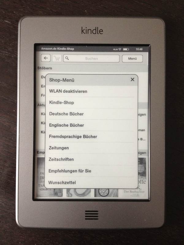 Amazon Kindle Touch Update